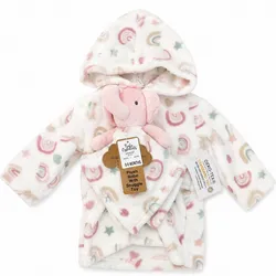 Set de baño con capucha y peluche, niña y niño