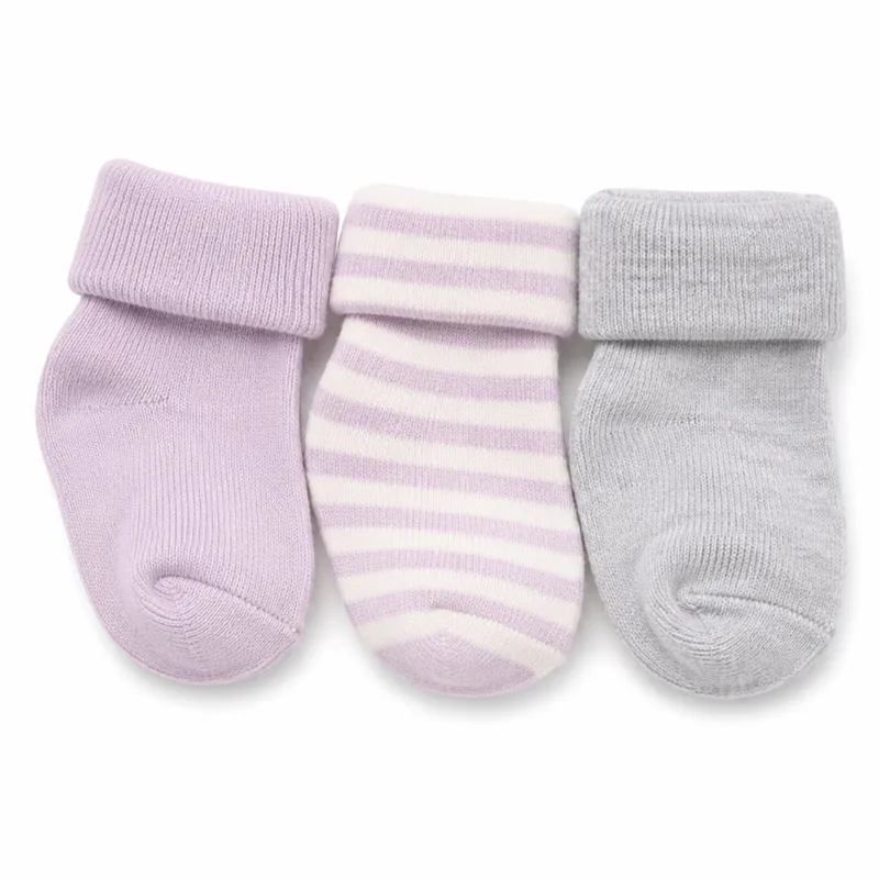 Set de tres pares medias de niña, variedad de colores