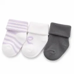 Set de tres pares medias de niña, variedad de colores