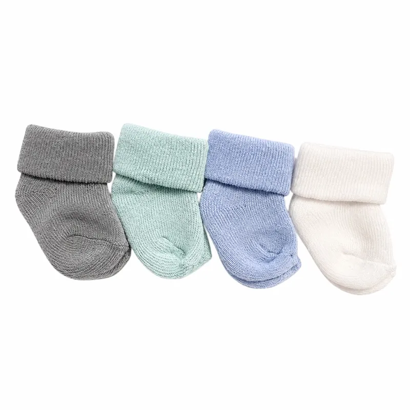 Set  de 4 pares de medias para niñas y niños de 0-6 meses
