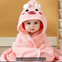 Toalla con capucha para niña y niño