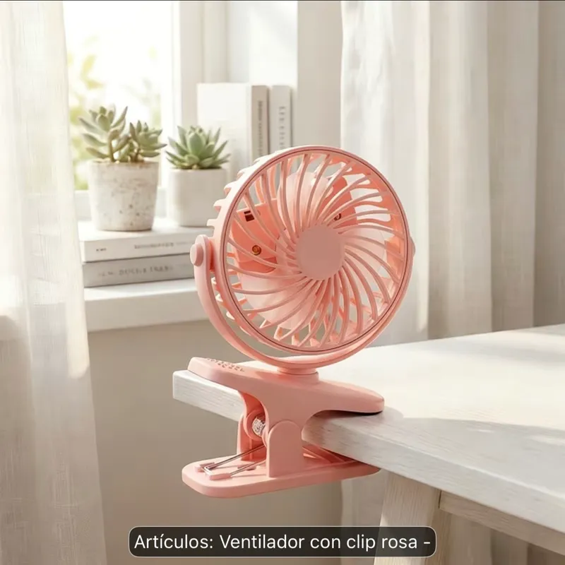 Ventilador para coches rosado