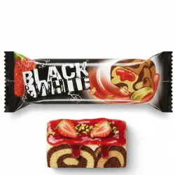 Panqué Black and White Relleno de Chocolate y Fresa