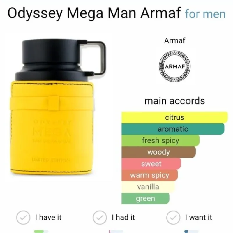 ODYSSEY MEGA MAN DE ARMAF - 100 ML - EAU DE PARFUM