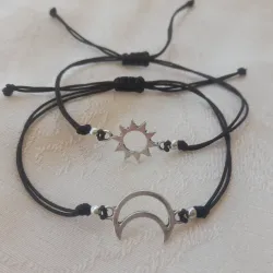 Pulsera sencilla con Sol y Luna
