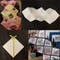 Tarjeta plegable rombo