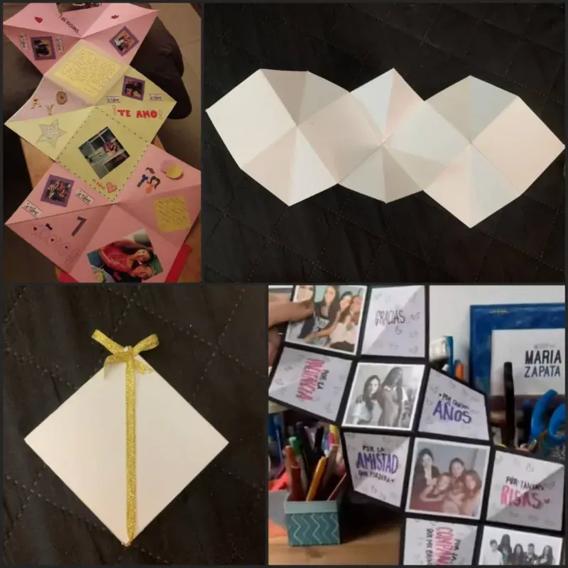 Tarjeta plegable rombo