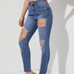 Jeans skinny con rotos
