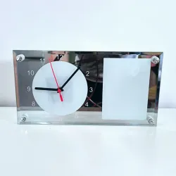 Reloj de cristal rectangular
