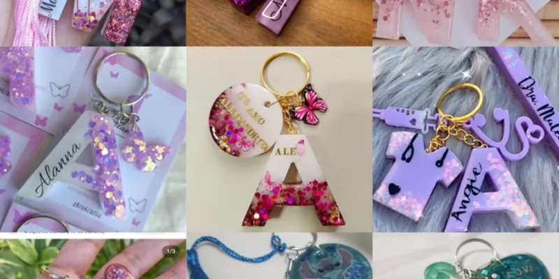 Llaveros de resina epoxica 