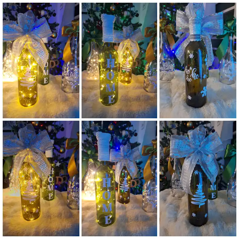 Botellas con luces decorativas ✨🍾