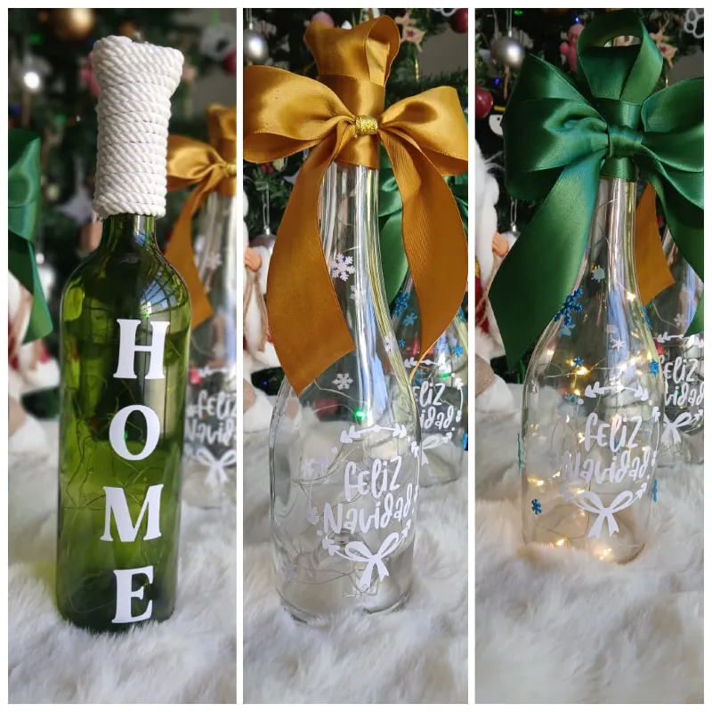 Botellas con luces decorativas ✨🍾