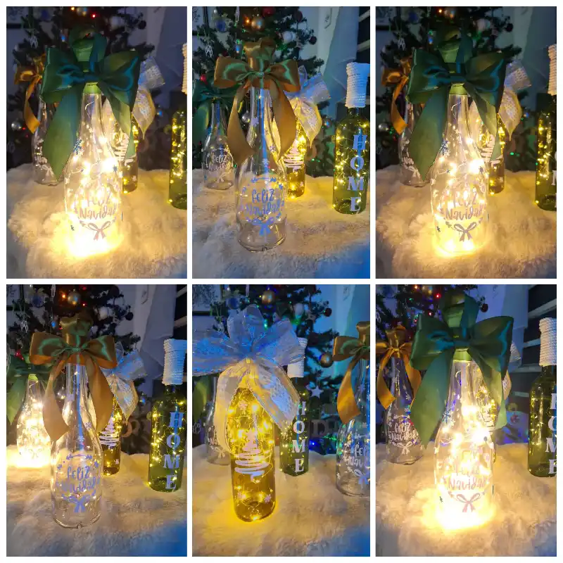 Botellas con luces decorativas ✨🍾