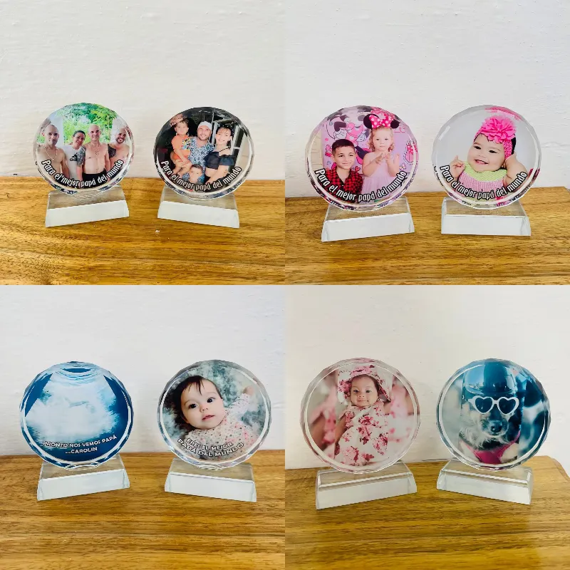 Círculo de cristal con base