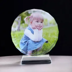 Círculo de cristal con base