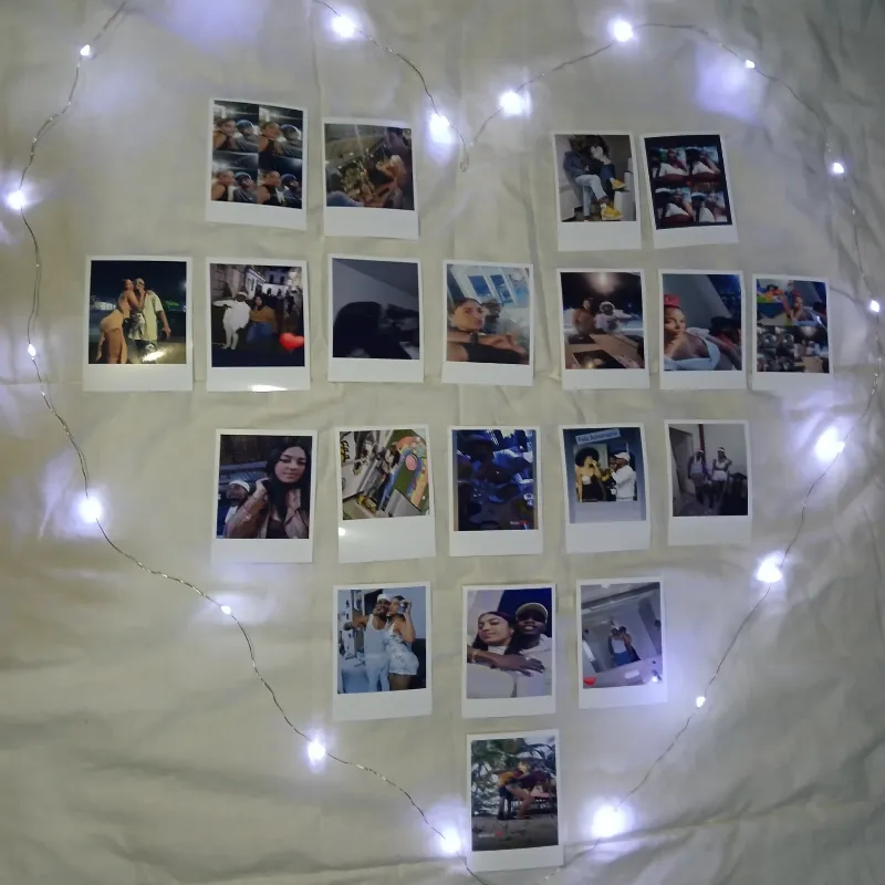 Corazón ❤️ de Polaroids con Luces ✨