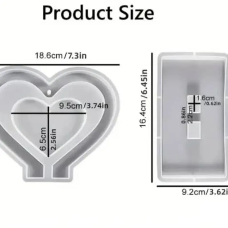 Portaretratos en forma de 💖 grande