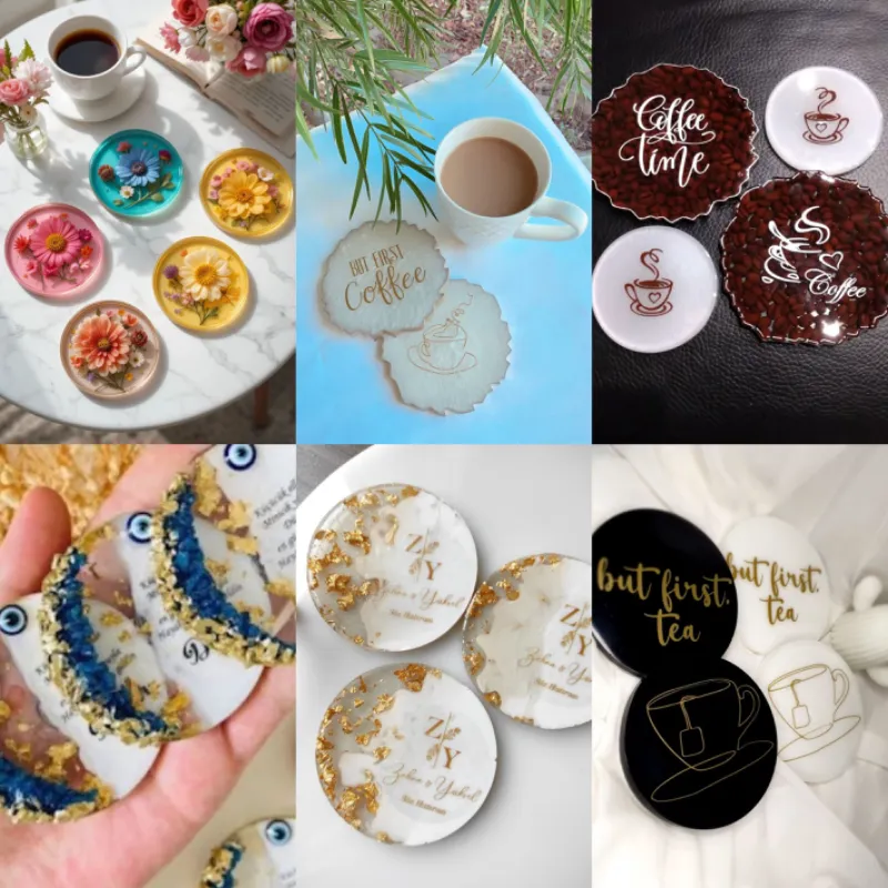 Posavasos de resina epoxica 