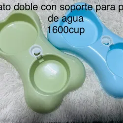 Comedero doble plástico