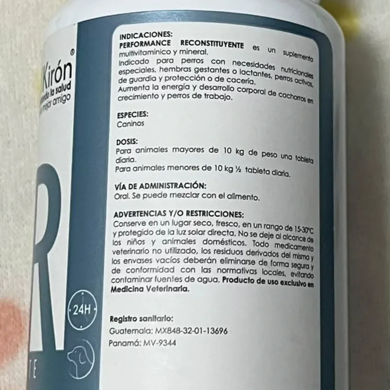 Suplemento vitaminico mineral reconstituyente