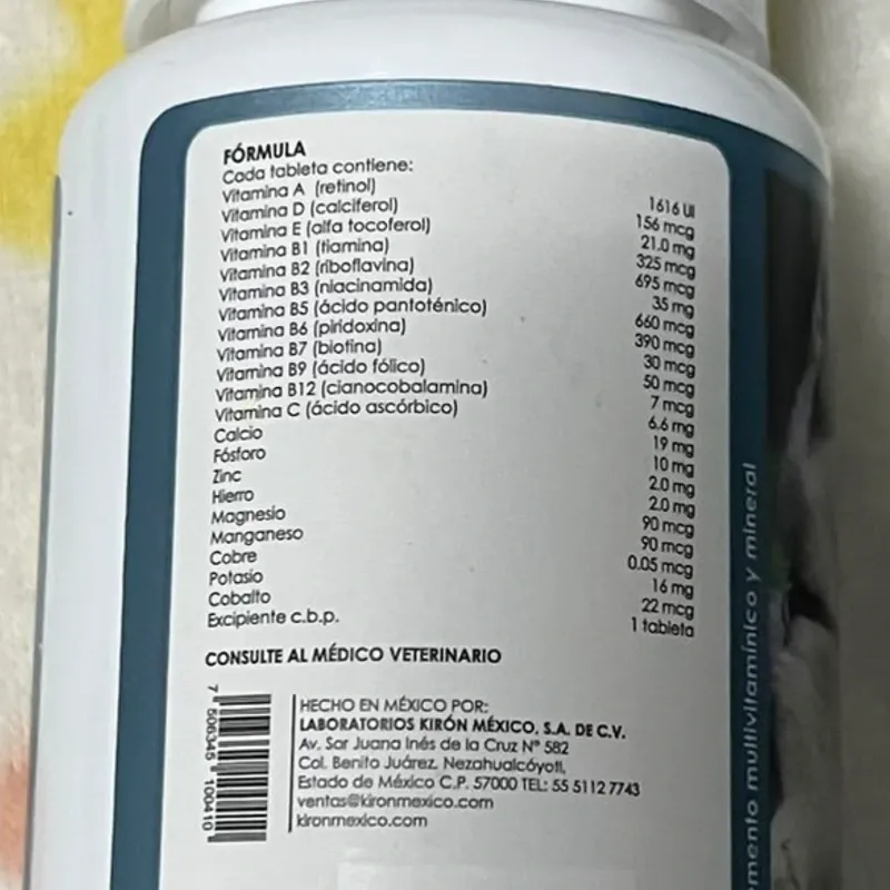 Suplemento vitaminico mineral reconstituyente