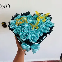 Caja en forma de corazón 15 flores