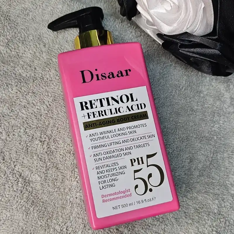 Crema Corporal Anti Edad de Retinol + Ácido Ferulico de Dissar (16onz)