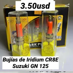 Bujías de Iridium CR8E Suzuki Y GN 125