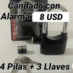 Candado con alarma para la protección de su vehículo 🚗
