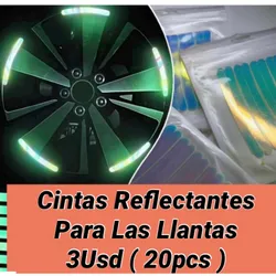 Cintas, reflectantes para las llantas 👀💚