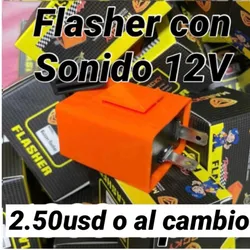 Flasher con sonido 12v 2Pines