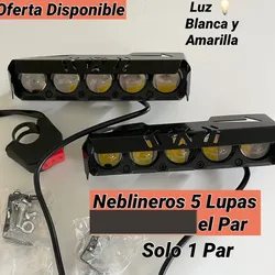 Pareja de Neblineros 5 Lupas 💡 + Interruptor