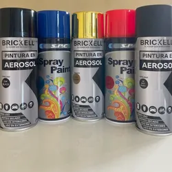 Pinturas de Spray en Aerosol Rojo ❤️, Negro Mate 🧉, Negro Brillo 🔆, Azul 💙 y Dorado Brillante