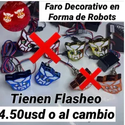 Robots, decorativos con luces azul 💙 y dorado 💛
