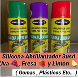 Silicona Abrillantador Uva 🍇, Fresa 🍓 y Limón 🍋‍🟩