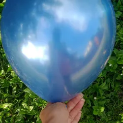 Globo cromado de 12 pulgadas azul
