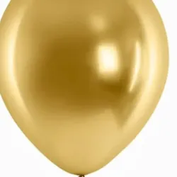 Globo cromado de 12 pulgadas dorado