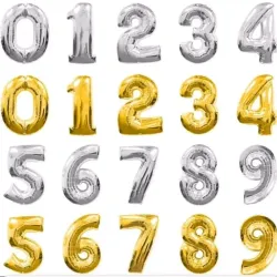 Globos de numero 18 pulgadas dorado