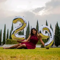 Números plateados de 32 pulgadas 