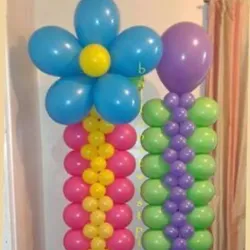 Columnas de globos para fiestas en casa