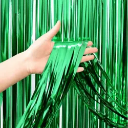 Cortina de flecos verde