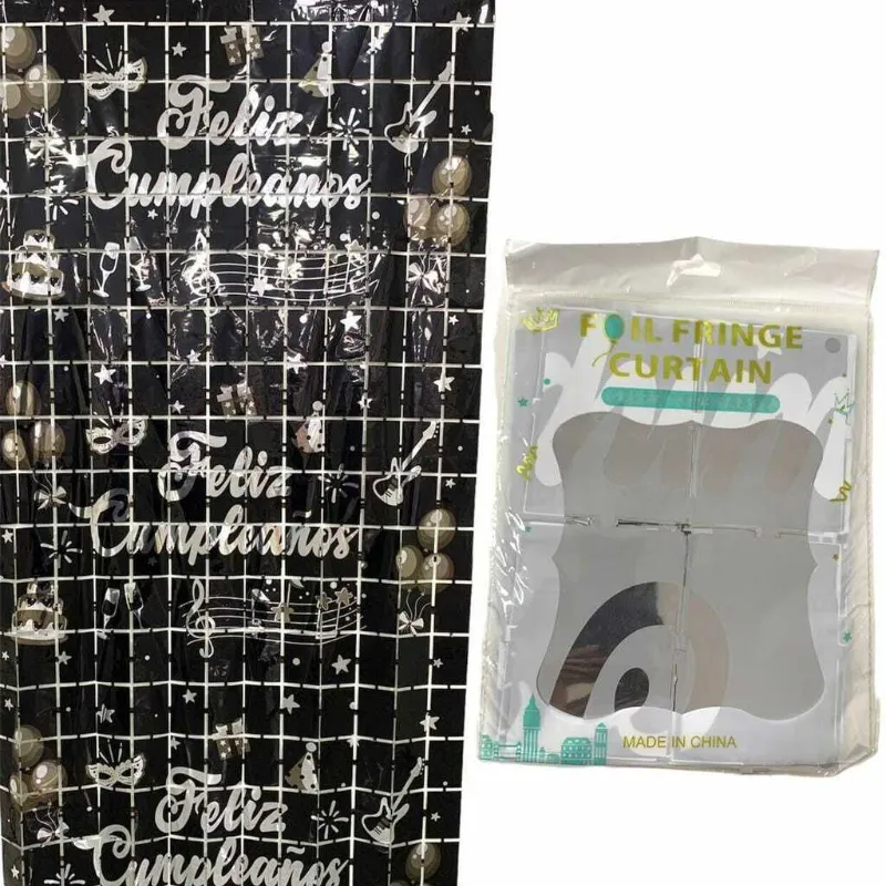 Cortina metálica Feliz cumpleaños 