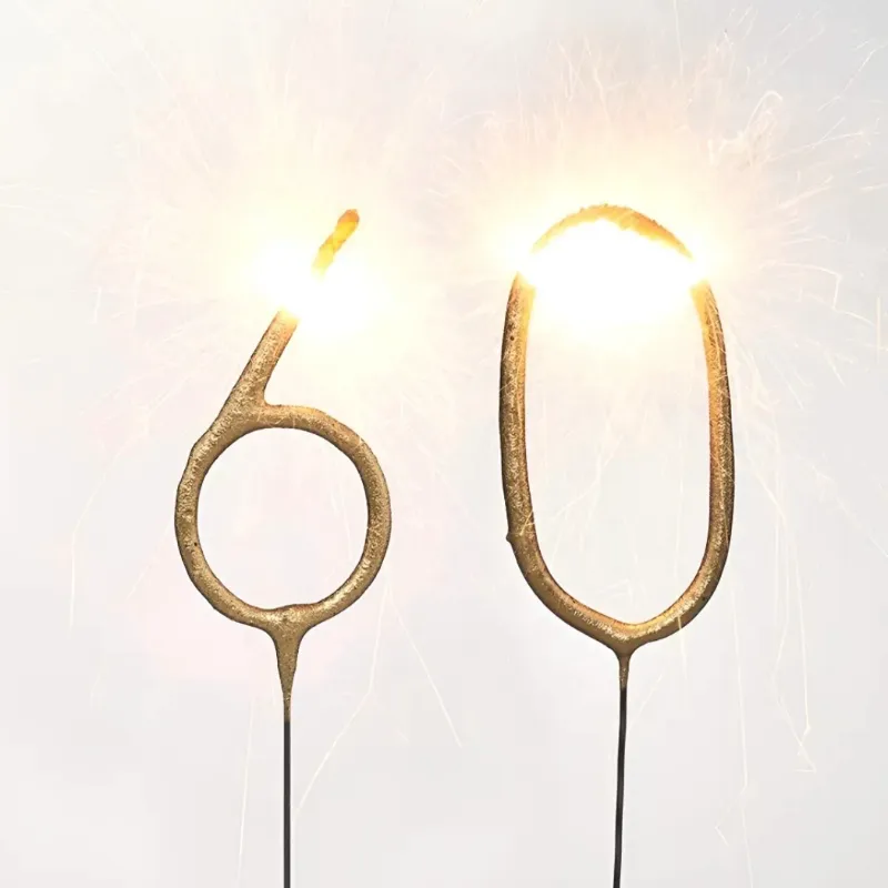 Velas de chispa de números