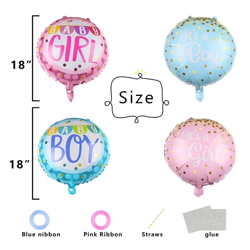 Globos metálicos revelación