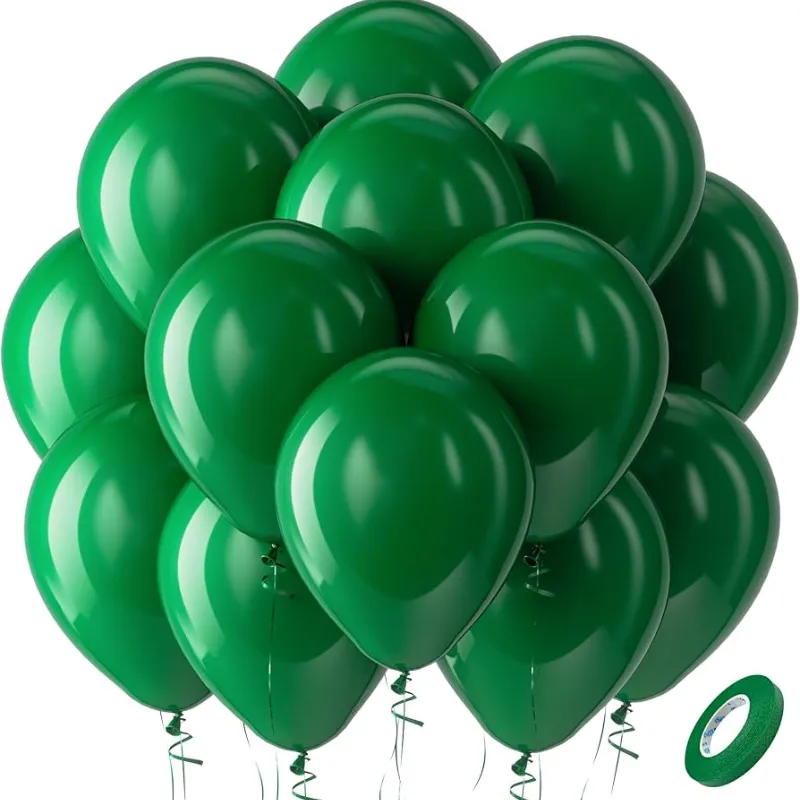 Globos verdes oscuros