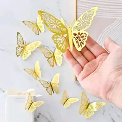 Set de 12 mariposas decorativas