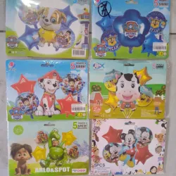 Set de 5 globos metálicos
