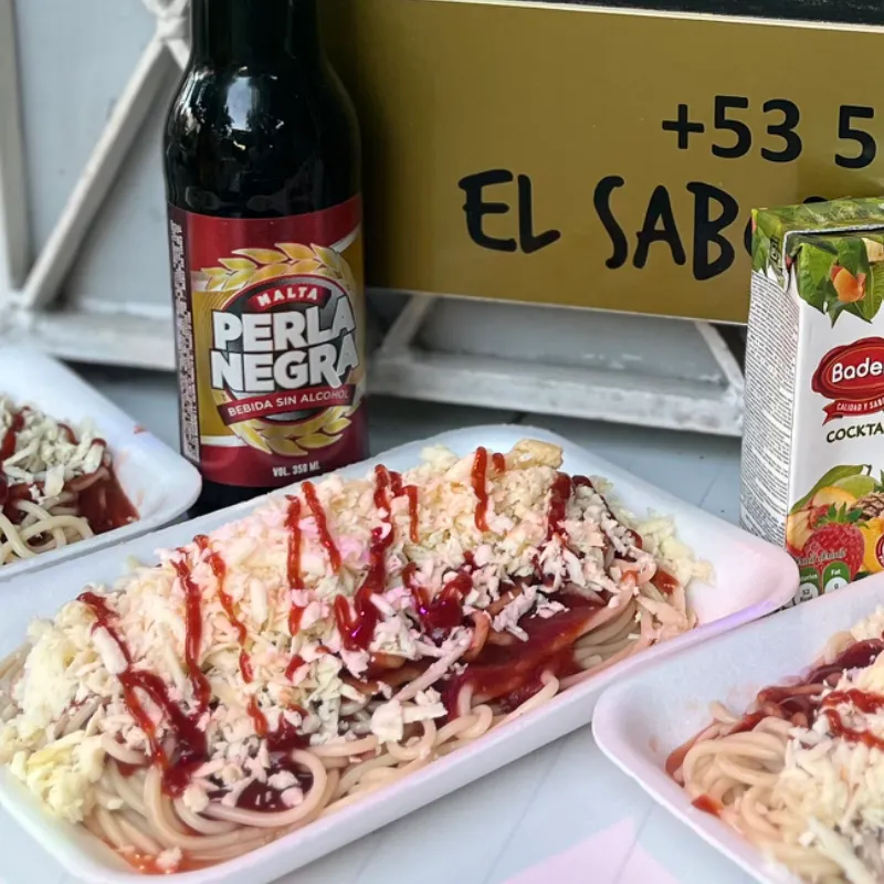 Spaghettis Napolitano Queso Gouda 