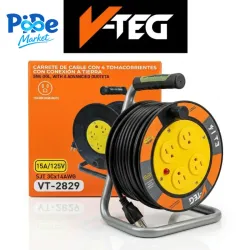 CARRETE DE CABLE CON 4 TOMAS (25m)
