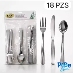 Jgo de cubiertos 18pzs